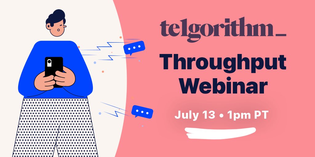 telgorithm's tweet image. Are your #A2P #10DLC text campaigns being delivered? Our hot take: probably not. 

Find out what&apos;s really going on with campaign throughput – register for #Telgorithm&apos;s first webinar on 7/13 at 1pm PT with our CEO Aaron Alter!  join.telgorithm.com/en-us/throughp…

#SaaS #textmessaging