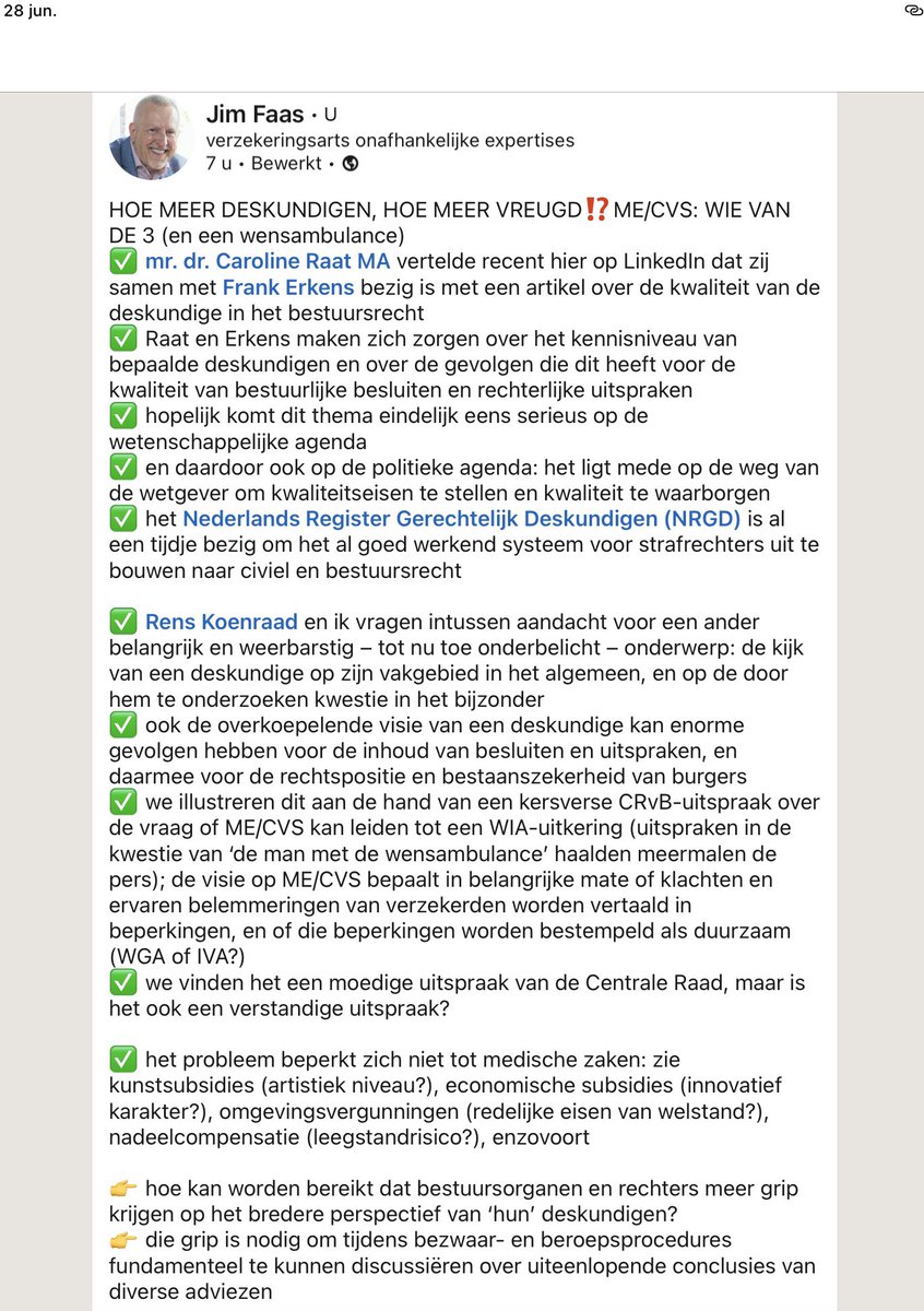 JimFaas's tweet photo. #ME #CVS WIE VAN DE 3?

✅in de consternatie rond alle #LongCovid berichten 
✅vergeet niet dat veel ME/CVS patiënten nog moeten opboksen tegen verschillende opvattingen van artsen 

inleiding👇bij de *noot* bij de CRvB-uitspraak over de IVA-zaak van Gert-Jan de wensambulanceman https://t.co/ixxcHr9E9y