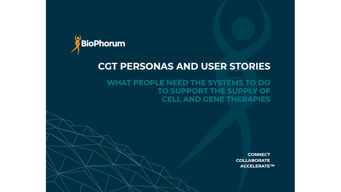 JimCahill's tweet photo. Sean Buckley &amp; other biopharmaceutical experts release a valuable #BioPhorum Cell &amp; Gene Therapy (CGT) personas &amp; user stories toolkit. https://t.co/36DKbZc4rw #pharma #biotech https://t.co/fP34NoeFuR