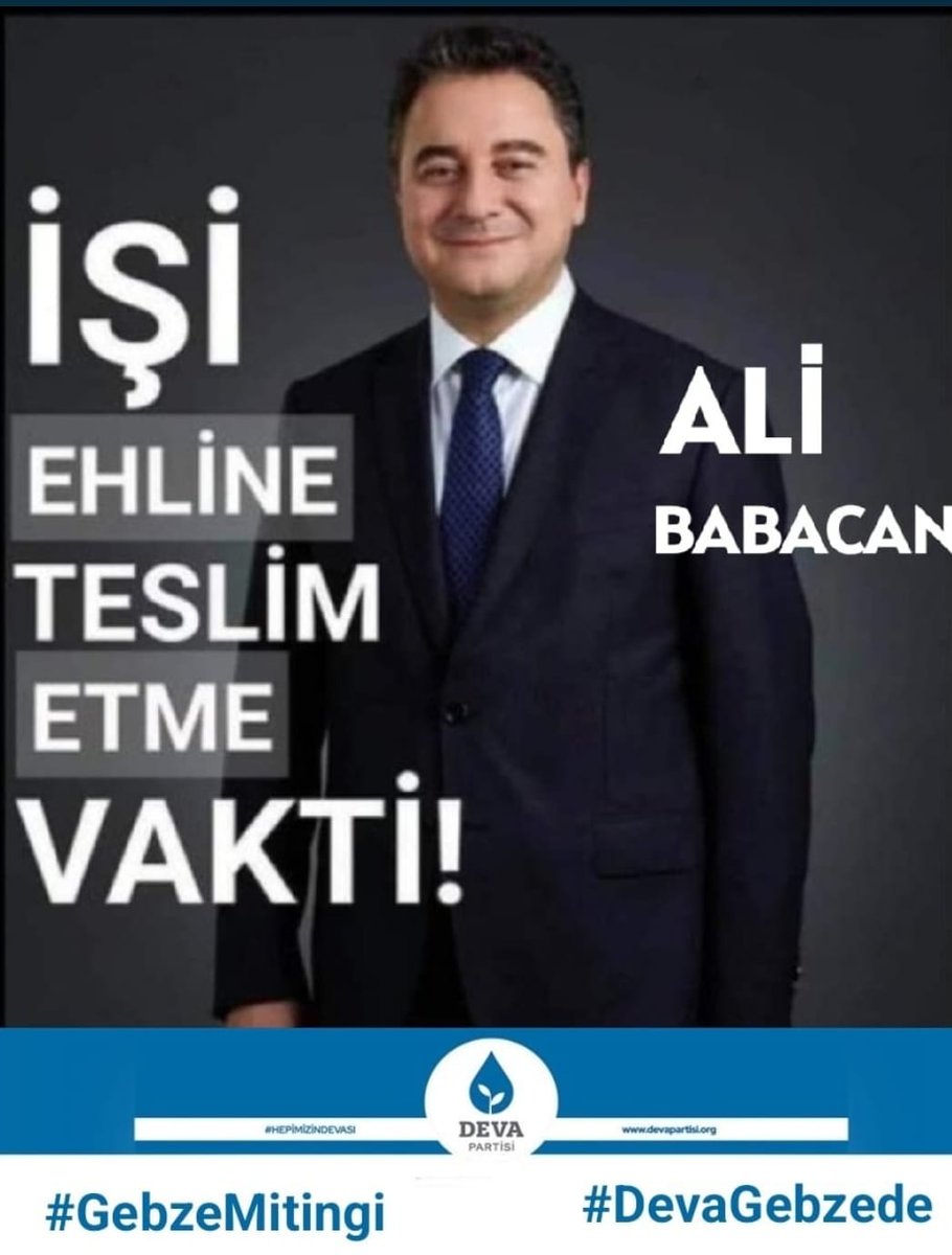 taneralkandeva's tweet photo. Demokrasi için Atılım için yarınlarımız için.
#alibabacan
#devapartis
#GebzeMitingi
#DevaGebzede https://t.co/yBkf4GJ4rG