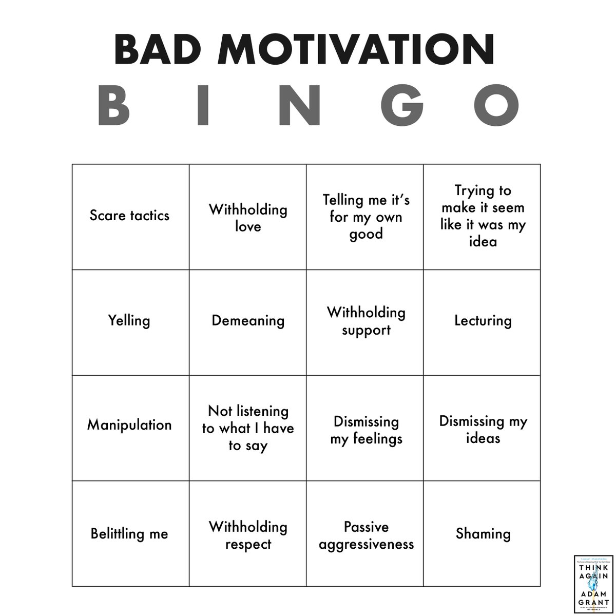It’s hard to change people’s values. It’s easier to appeal to the values they already hold.

When you push your principles, people shut down. If you speak to their principles, they open up.

Motivating others requires knowledge of what matters to them.

tedtalks.social/WLAdam