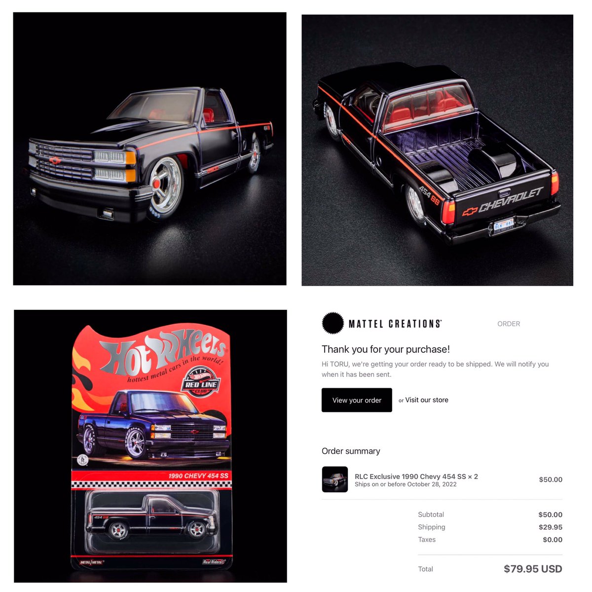 RLC Exclusive 1990 Chevy 454 SS ホットウィール RLC シェビー454 SS