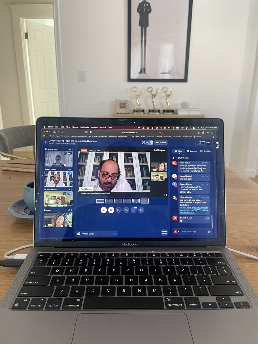 Live now: Conversations From the Palestinian Diaspora with <a href="/FadiKattan/">Fadi Kattan</a> <a href="/lifeandthyme/">Life & Thyme</a> 

m.youtube.com/watch?v=3w0fwg…