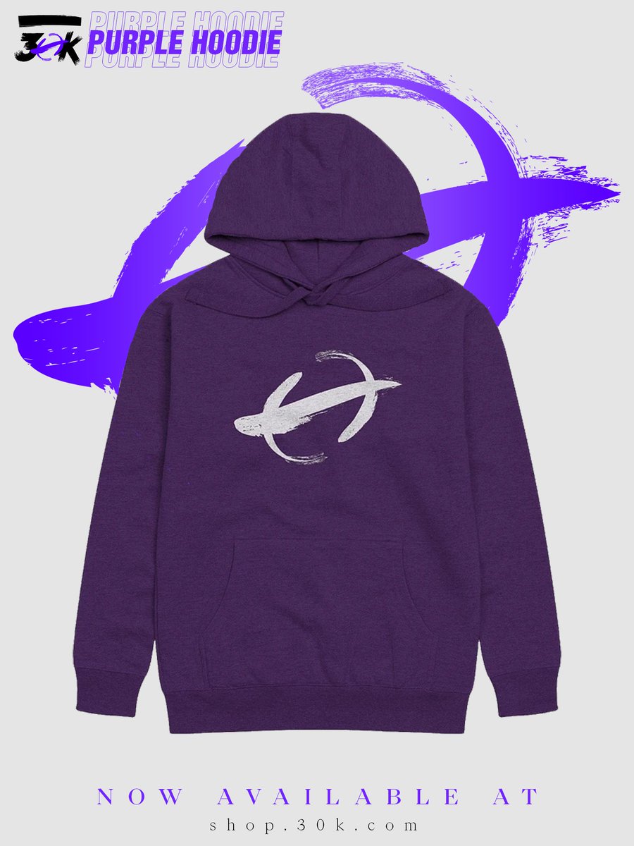 30korg's tweet image. Missed out on the 30k Purple Hoodie? Well have no fear, for it is BACK for another run! You can grab it (and much more) by going to shop.30korg.com 
Check our pinned tweet to see how you can win one of our Season 4 Team Shirts as well!