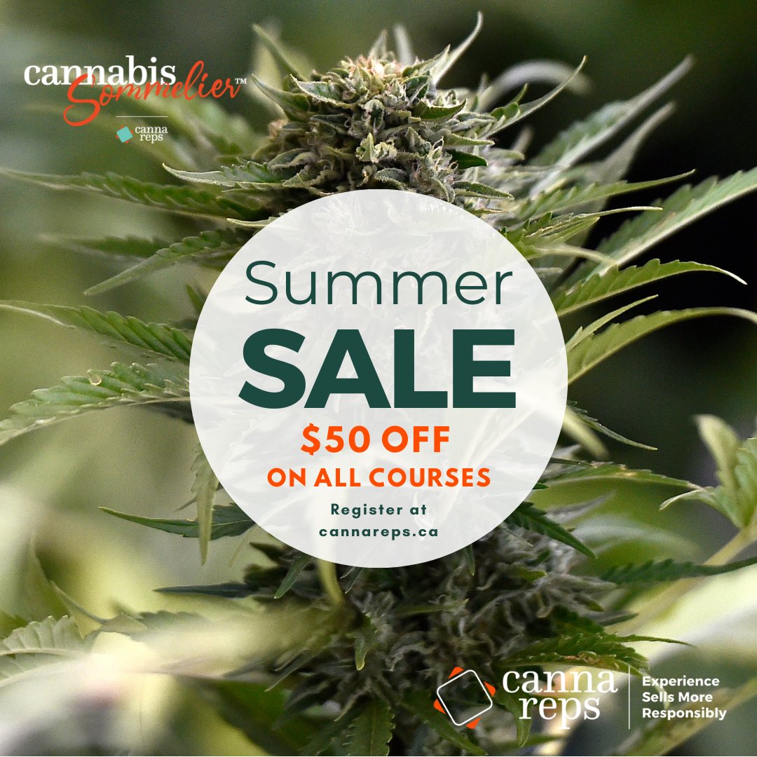 🚨 Summer Sale 🚨
Enjoy $50 off on all our courses.
Don't miss it! 
Visit cannareps.ca for more info.