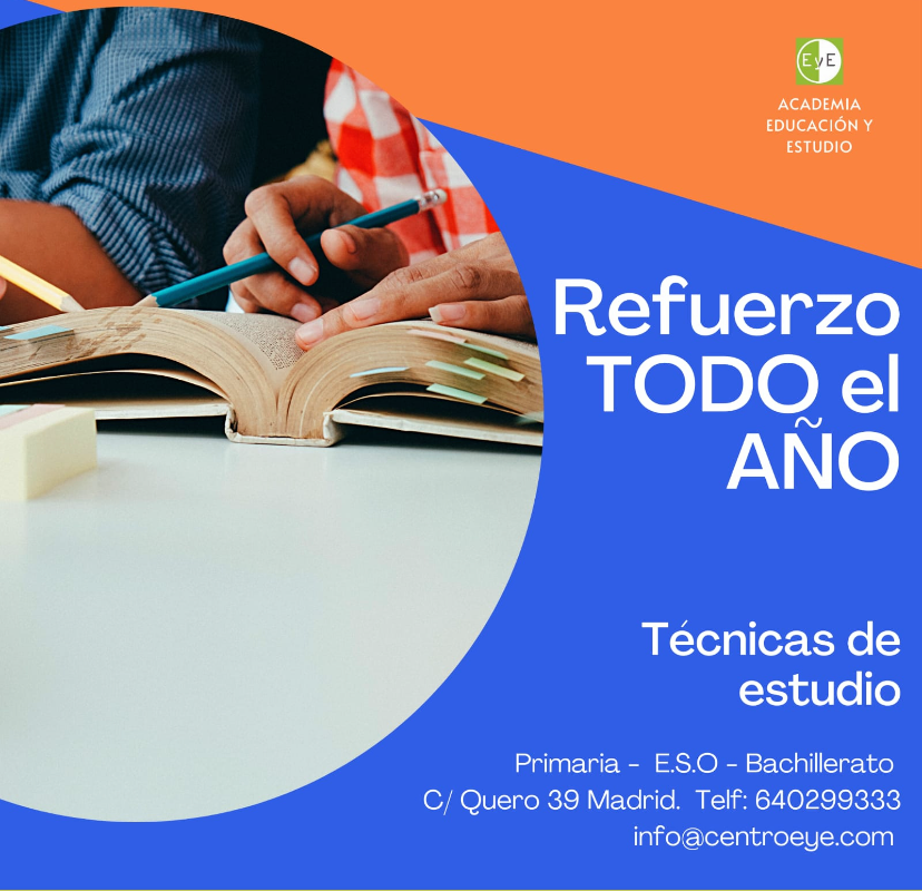 Centro_eye's tweet photo. En #julioyagosto te ofrecemos #ClasesdeRefuerzo de #LetrasyCiencias desde Primaria hasta Bachillerato.
#Clasespresenciales
¡Aprovecha el verano para empezar bien el curso! https://t.co/vIvMEqOnvF