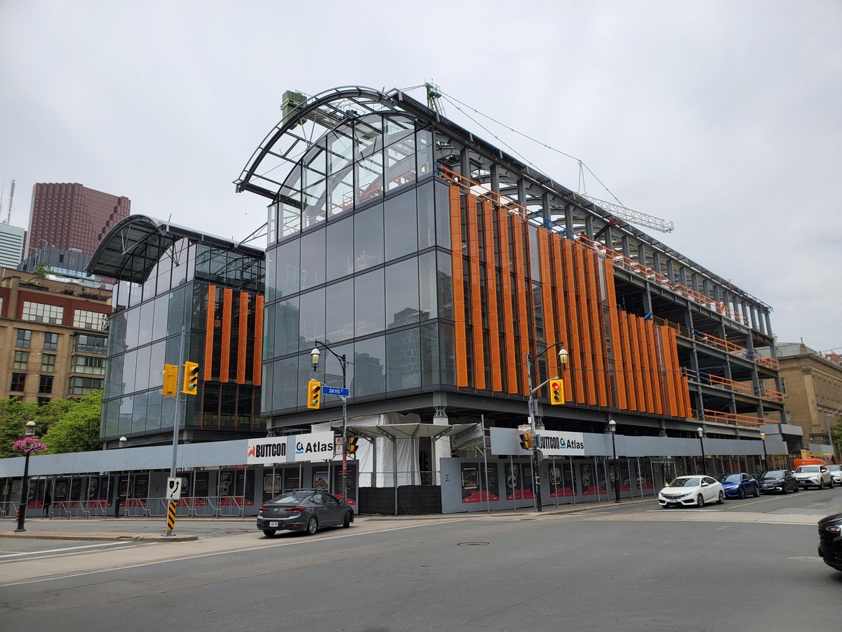 StouffGlassInc's tweet photo. We have been busy on site installing our Unitized Curtain Wall with the very large orange Vertical Sunshade Fins.  Working with our friends @ButtconLimited Joint Venture with Atlas Construction https://t.co/m6K7QSbqVV