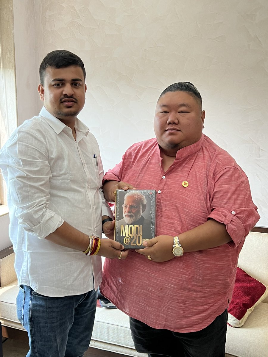 ishubhamrajpoot's tweet photo. Met @BJP4Nagaland President Sh. @AlongImna Ji and present him #ModiAt20Book -
The rise of @narendramodi ji is a watershed moment in Indian politics. His influence's magnitude that India’s governance paradigm & political history can be easily divided into two distinct eras. https://t.co/CfTicw7bjO