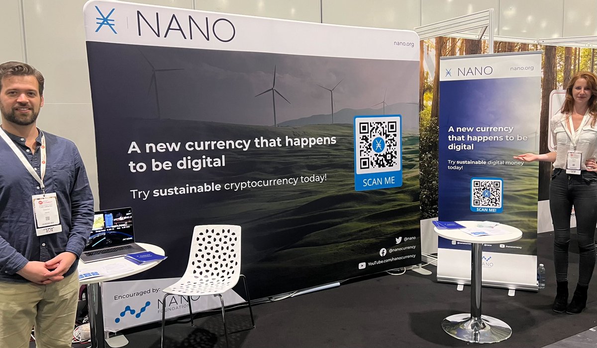 nano's tweet photo. A better view of our booth and our @WeNanoApp spot at the @ResetConnect event! 

Besides getting to understand more about #sustainable #digital #currency, people visiting our booth can immediately try it out by getting some #nano $XNO from the spot! 💪 https://t.co/GkgADXFydb