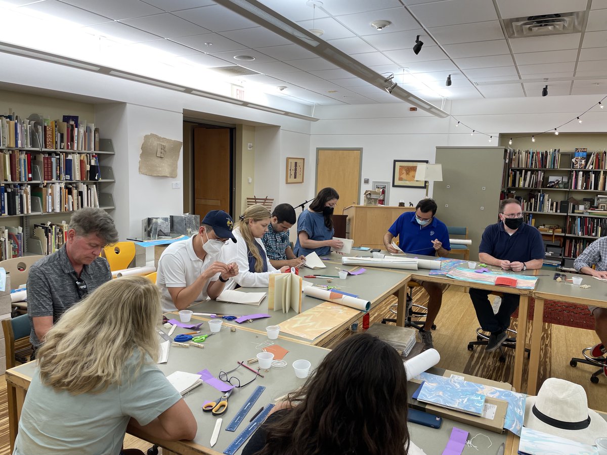AdrianFinucane's tweet photo. In the second half of the Revolution in Books Summer Institute, our participants learned about republication from @LDiCuirci, constructed their own books, and gave brilliant presentations about teaching with books!
#revinbooks @NEHgov @FAULibraries @FAUHistoryDept https://t.co/JEf5EFi0fV