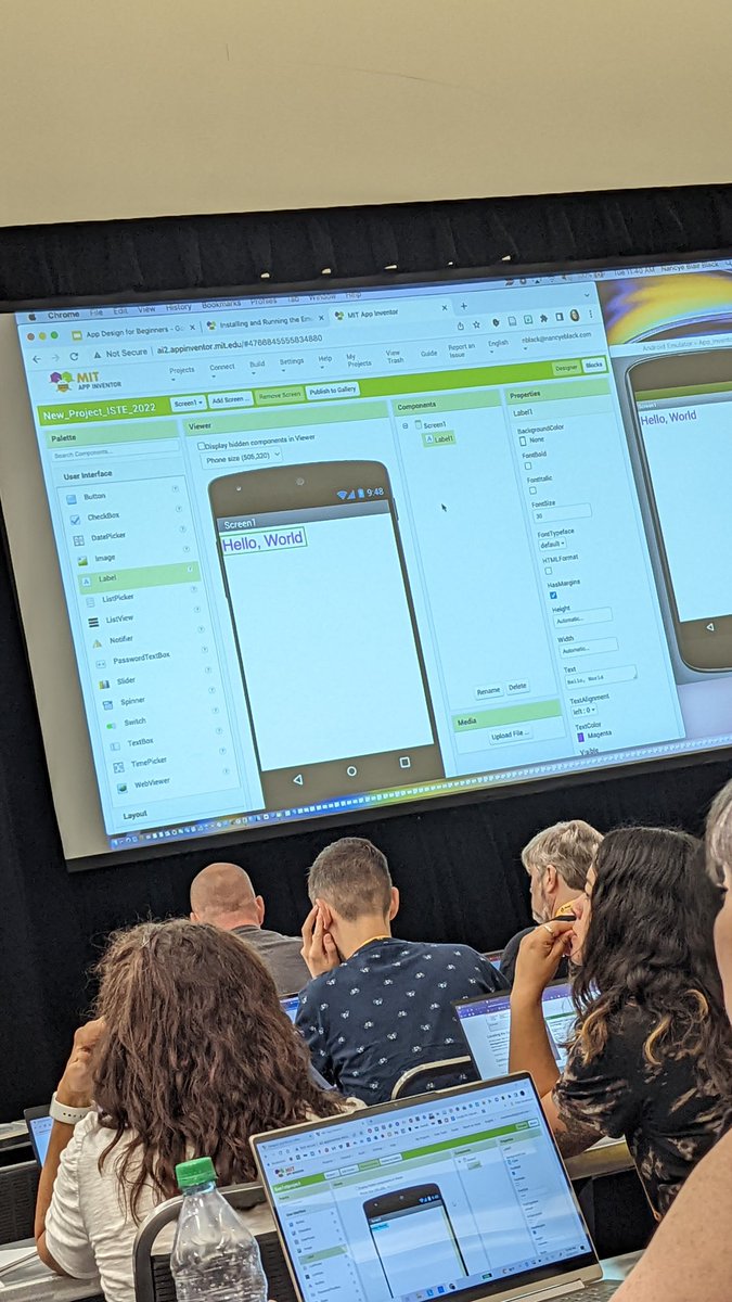 DrSonal_EDU's tweet photo. Creating apps with @NancyeBlackEdu and @el_chakka!! Soooo fun! #MITAppInventor #Designingsolutions  #Createanapp #ISTELive22 #ISTE22 #Iste #Sessionisfull!! https://t.co/X0mvWdcCpj