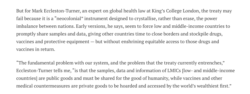 HealthLawAdamH's tweet photo. The #monkeypox vaccine scramble bodes poorly for negotiating an effective, equitable #PandemicTreaty.
Good comments from @MarkRTurner. 
"Monkeypox makes pledges of pandemic solidarity look hollow"
https://t.co/j7ppvBGKug https://t.co/SuslNMncV1