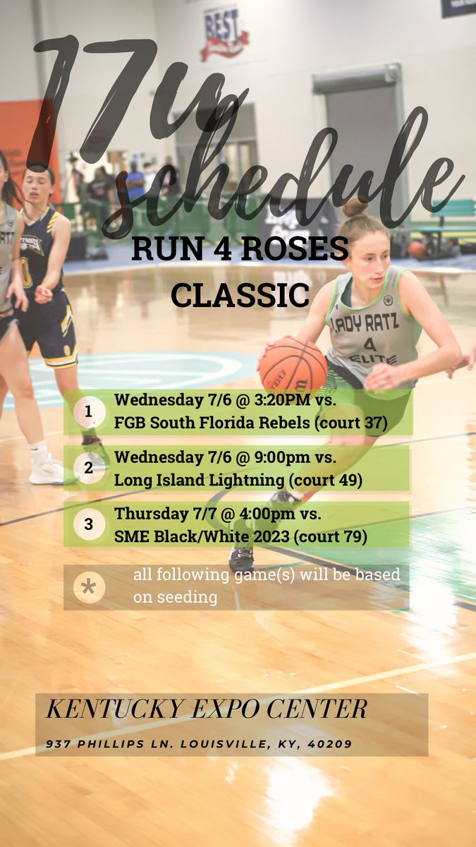 <a href="/TFNsRun4Roses/">TFN's Run 4 Roses</a> schedule!! Can’t wait to see y’all there.