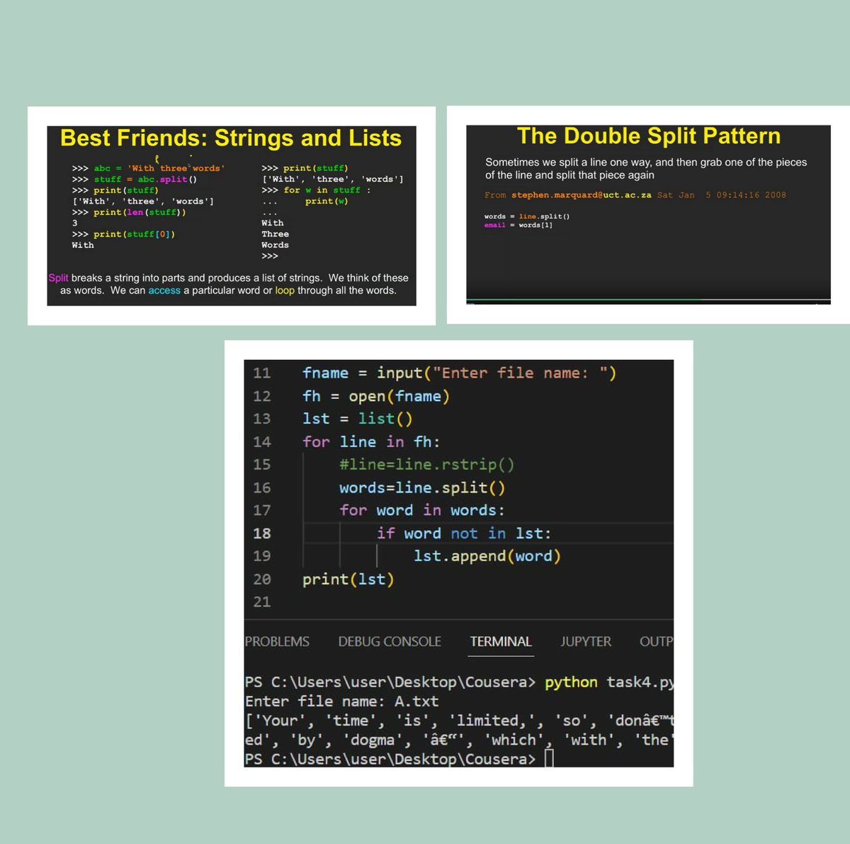 SujiMarium's tweet image. Day 4✅
#100DaysOfCode 
#coursera 
#pythondatastructure