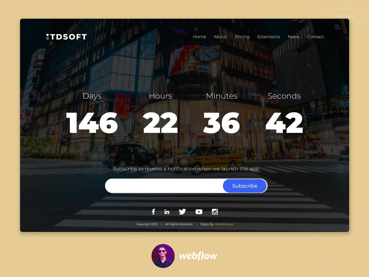_dishantd's tweet photo. Webflow Countdown Timer Landing Page Template

► View This Template : https://t.co/xJXg1azUKp 
.
Webflow dynamic countdown , easy to customize countdown date from webflow cms .
#webflow #cmsCountdown #animation #webflowinteractions #webdesign #countdown #landingPage #countdown https://t.co/tJfvgnV59J