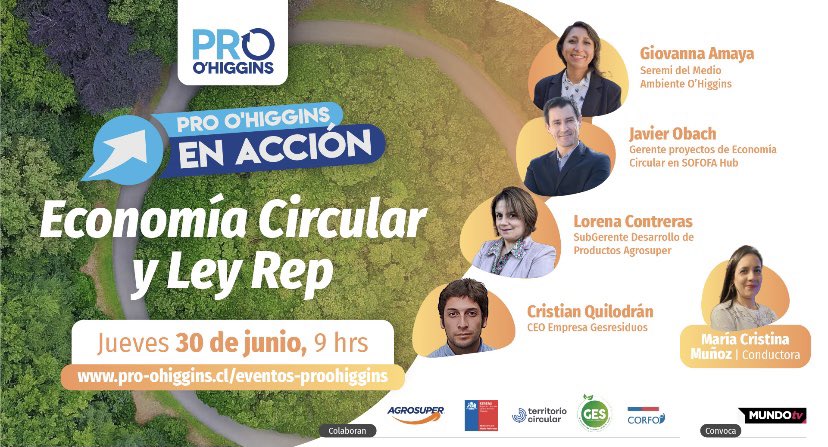 CorfoOHiggins's tweet photo. 🌏♻️¿Conoces cómo se relaciona la economía circular con la Responsabilidad Extendida del Productor?
Participa del webinar “Economía Circular y Ley Rep”
Jueves 30 de junio / 9 hrs
👉Conéctate aquí https://t.co/sKOljKEKIj
#ProOHiggins #Economiacircular #LeyREP #Corfo #agrosuper https://t.co/768sbyKwAv