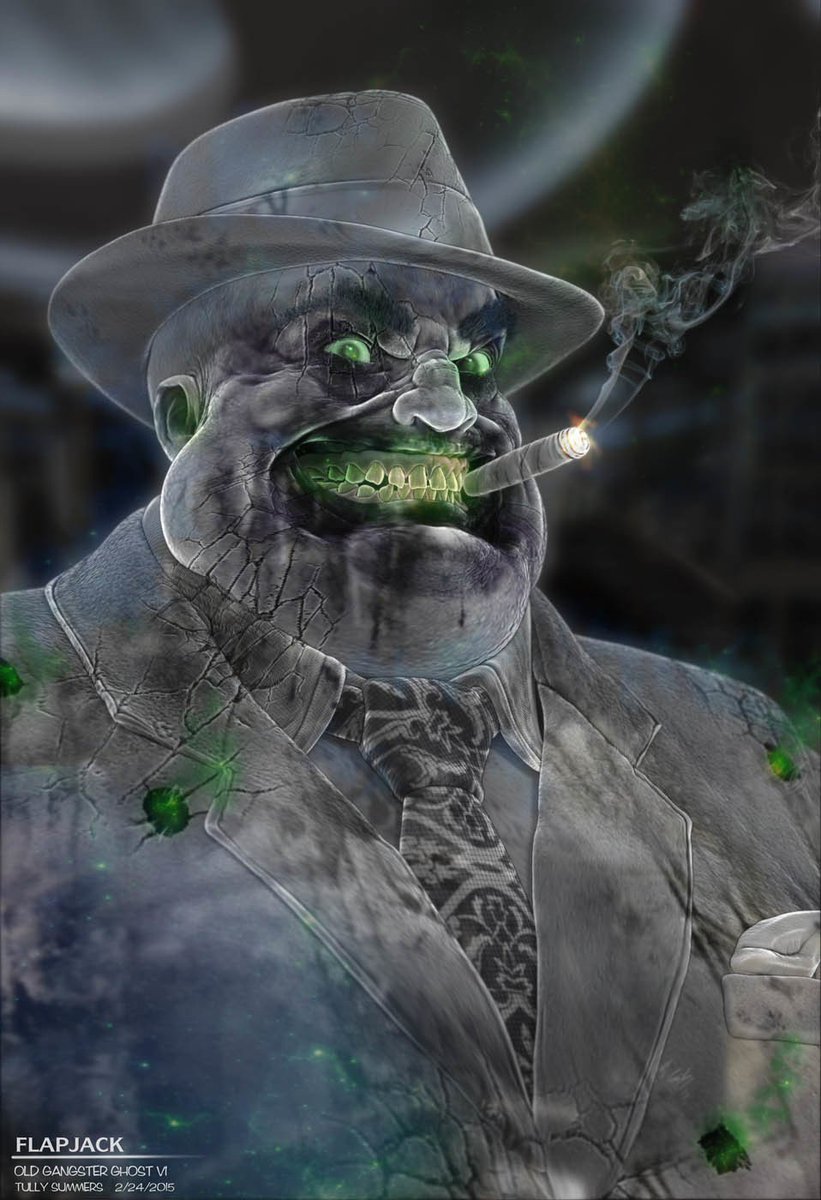Tully_Summers's tweet photo. Mobster Ghost. Still sporting the bullet holes that took him out. https://t.co/vK7rlliF2Y
