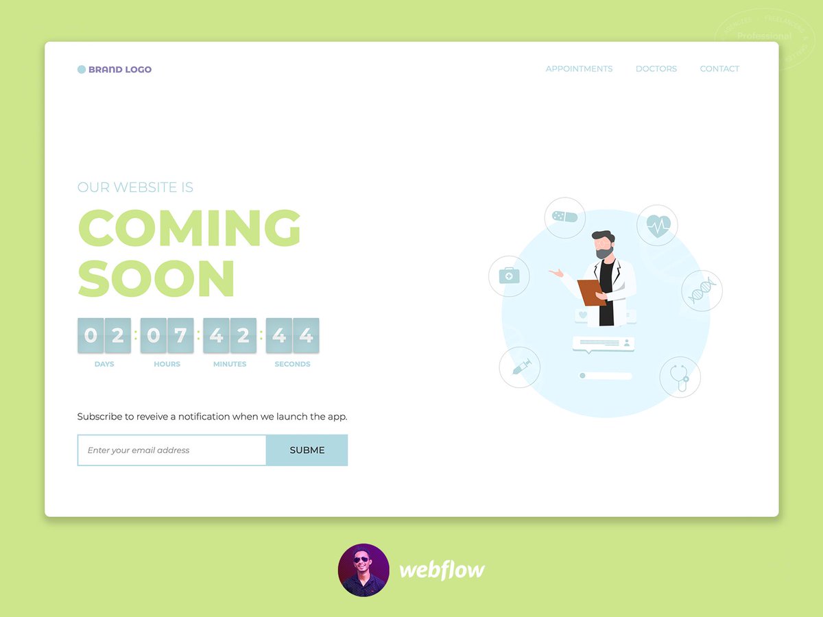 _dishantd's tweet photo. Webflow Countdown Timer Landing Page Template

► View This Template : https://t.co/xJXg1azUKp 
.
Webflow dynamic countdown , easy to customize countdown date from webflow cms .
#webflow #cmsCountdown #animation #webflowinteractions #webdesign #countdown #landingPage #countdown https://t.co/mmSIhyF674