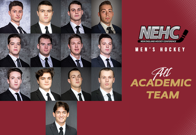 NorwichCadets's tweet photo. MHKY | Norwich lands 1⃣3⃣ student-athletes on @NEHockeyConf All-Academic Team!

* Must have at least a 3.0 cumulative GPA and completed at least one full academic year at current institution. 
* Alex Monteleone &amp; Noah Williams 3-time honorees.

🔗https://t.co/511uU1kgKo https://t.co/gaqotNFsGc