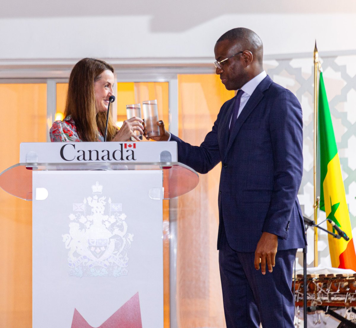 AmbCanSenegal's tweet photo. Pour la première fois depuis 2019, nous avons célébré  la #FeteDuCanada ensemble de nouveau à Dakar ! Merci à nos amis et collègues du gouvernement du 🇸🇳 , de la société civile et de la communauté internationale qui se sont joints à nous pour fêter le 🇨🇦 au 🇸🇳
#CanadaSenegal60 https://t.co/HKpjeAJX7h