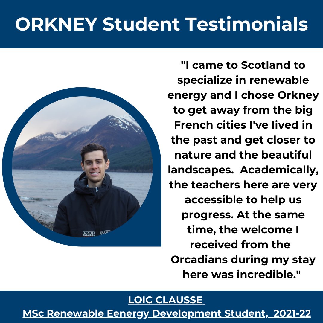 The Orkney Campus of <a href="/HeriotWattUni/">Heriot-Watt University</a> has a diversity in students coming to pursue a degree related to renewables from different countries with different educational backgrounds. Here’s what Loïc Clausse, a French student had to share about his course time in Orkney.

<a href="/HWU_EGIS/">Heriot-Watt EGIS</a>