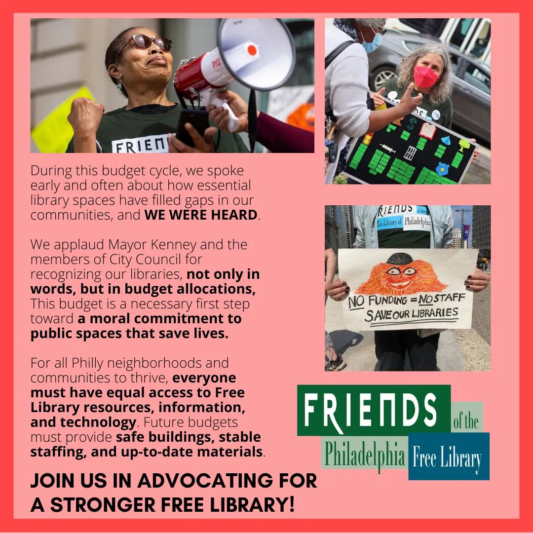 SouthPhillyRead's tweet image. It was a win for library funding but it&apos;s only the beginning of what we need.  #FundOurLibrariesPHL #Reaby4th