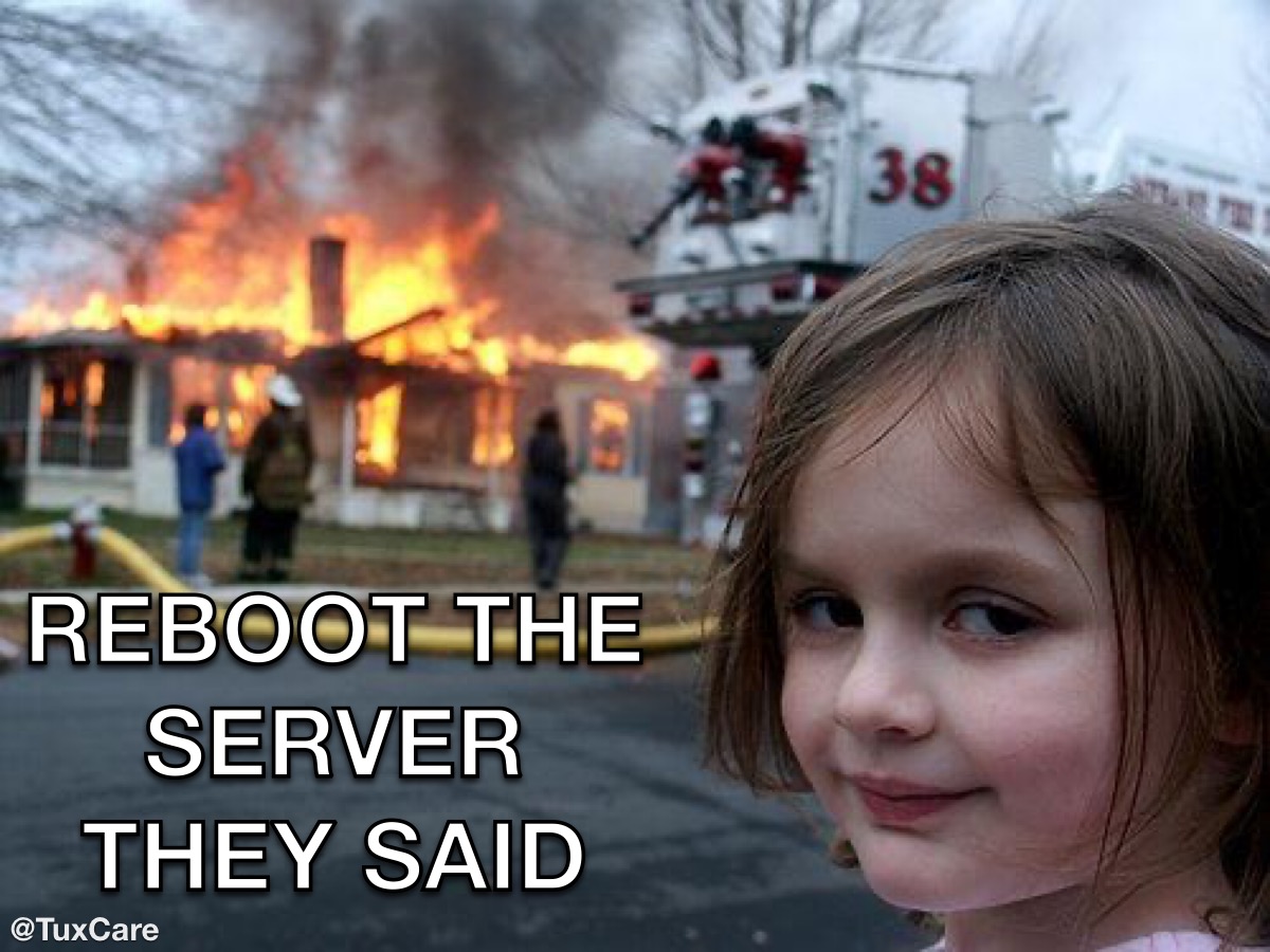 TuxCare_'s tweet photo. Are you tired of consistent & unplanned downtime caused by patching? Well, #KernelCare Enterprise can help! Click the link below to start a FREE 7-Day Supported Trial of KernelCare Enterprise.
https://t.co/M3MZTtrjCj
#TuxCare #Linux #LivePatching #CyberSecurity #SysAdmin #CISO https://t.co/71IERQRqeu