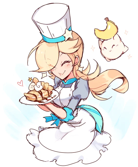 Homemade banana dessert with Pastry Chef Rosalina~ Maybe Donkey Kong would like it?

#Rosalina #MarioKartTour 