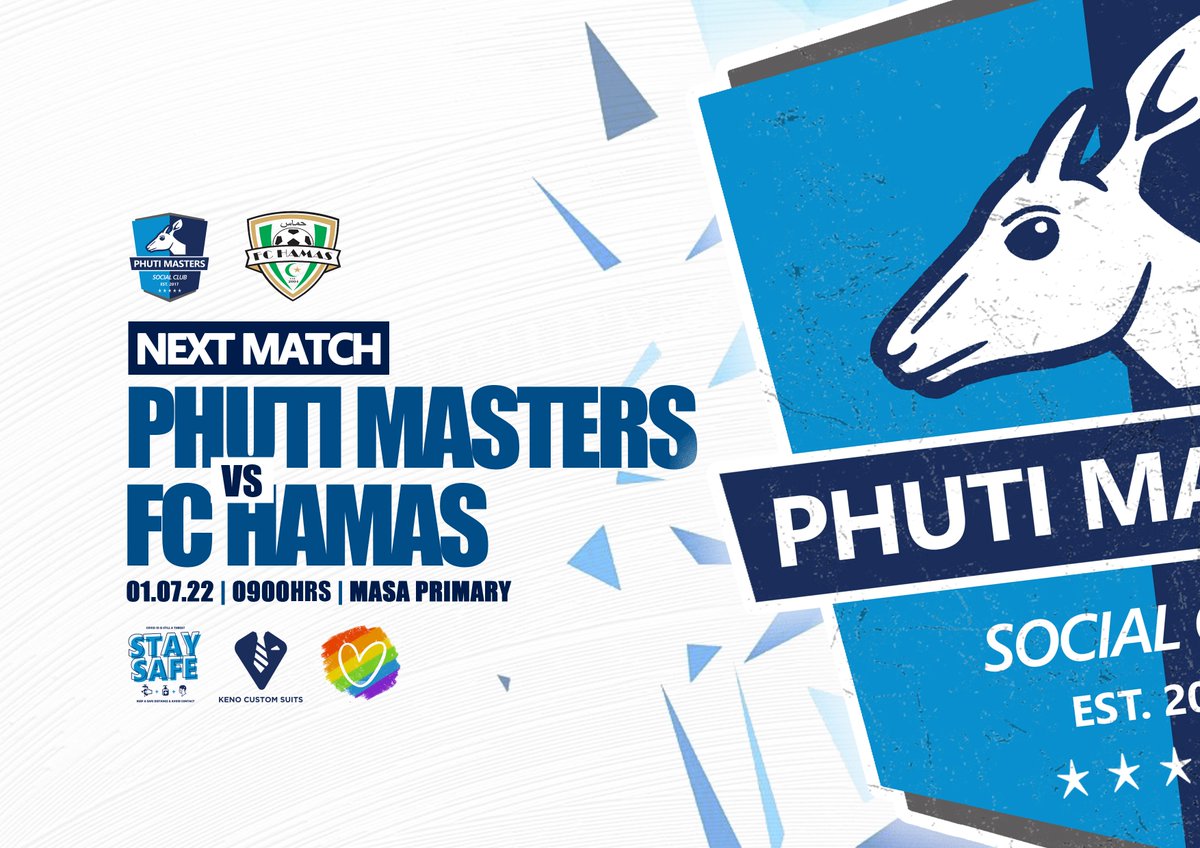 Friday re tsaya tsaya @hamas_fc rea go itshidilatshidila pele gare tsena mo tseleng for our weekend fixture in Mahalapye. 💙🤍🖤

#Baphuting
#EeKoDithoweng
#BWSocialClubs
