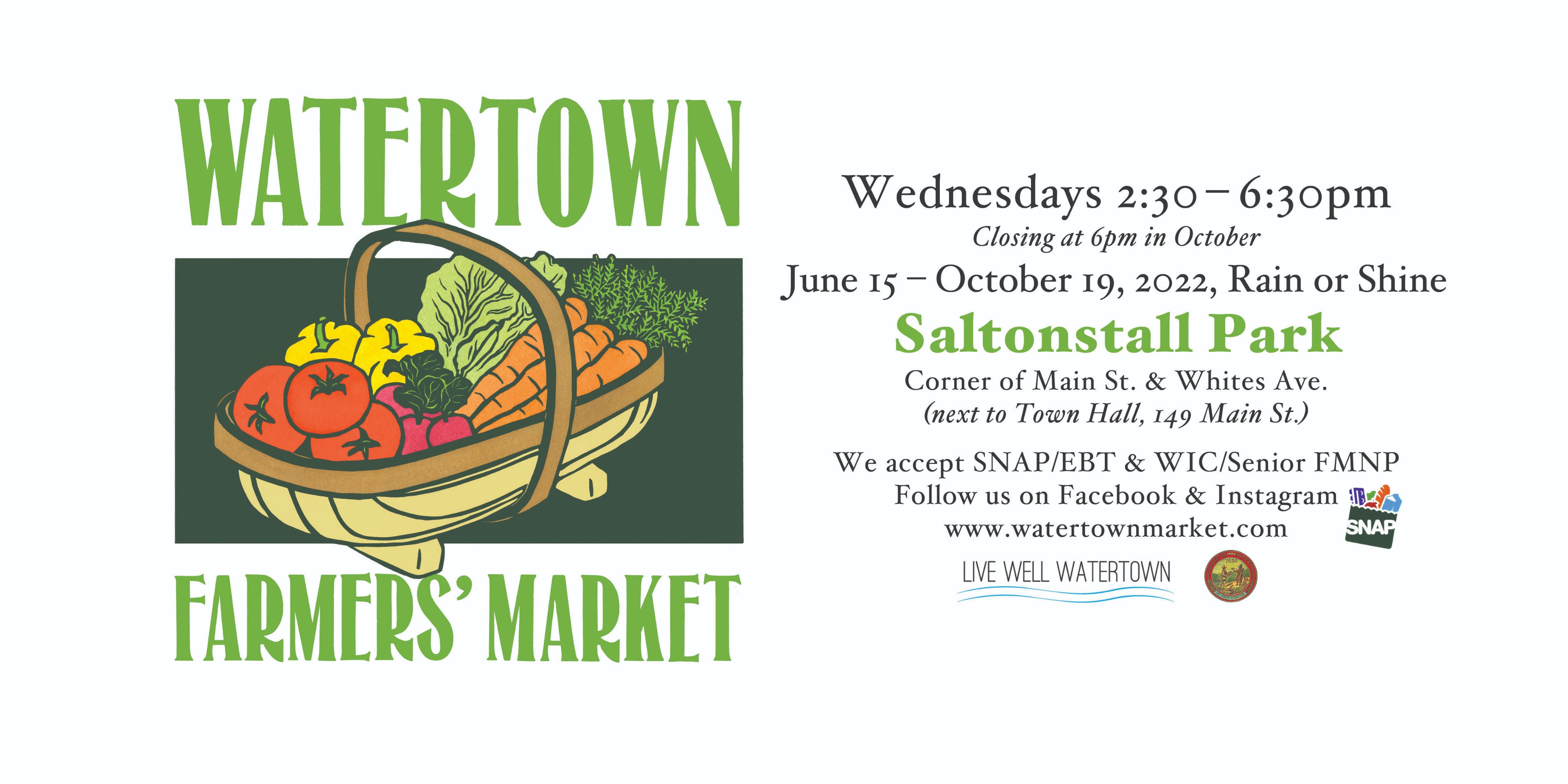 City of Watertown, MA on Twitter "The Watertown Farmers' Market is
