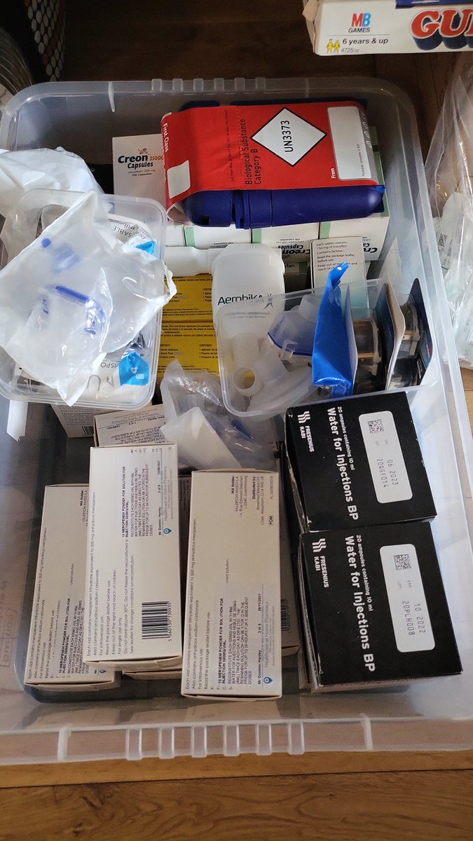 @cftrust #ReviewTheList my box of medication that has to sit under the stairs as no room left in the cupboard!