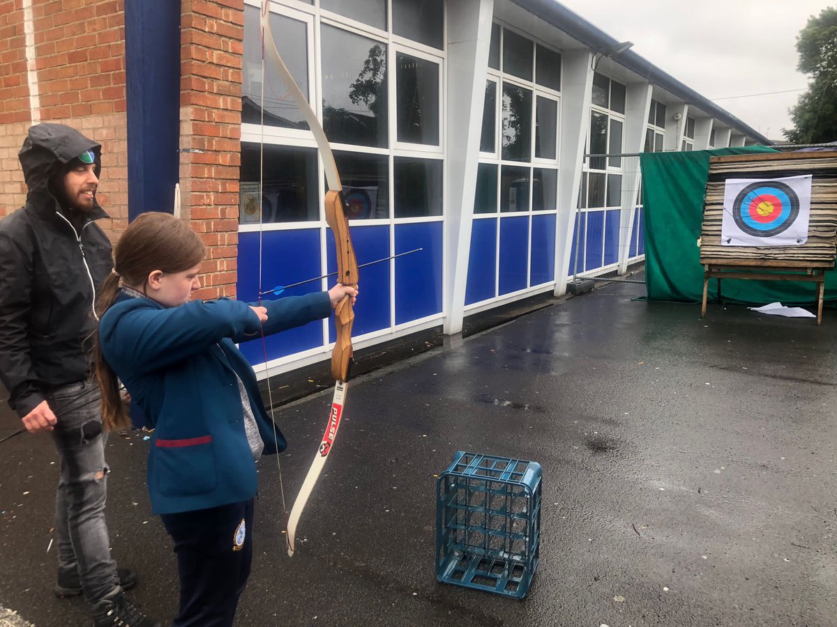 SaintsCollege's tweet photo. A great way to finish off this year with some fun activities in the school including laser tag, archery and nerf archery. Massive thank you to staff from @colinglenbelf who facilitated this!🏹🏹👏👏 https://t.co/ZJd35GNp6p