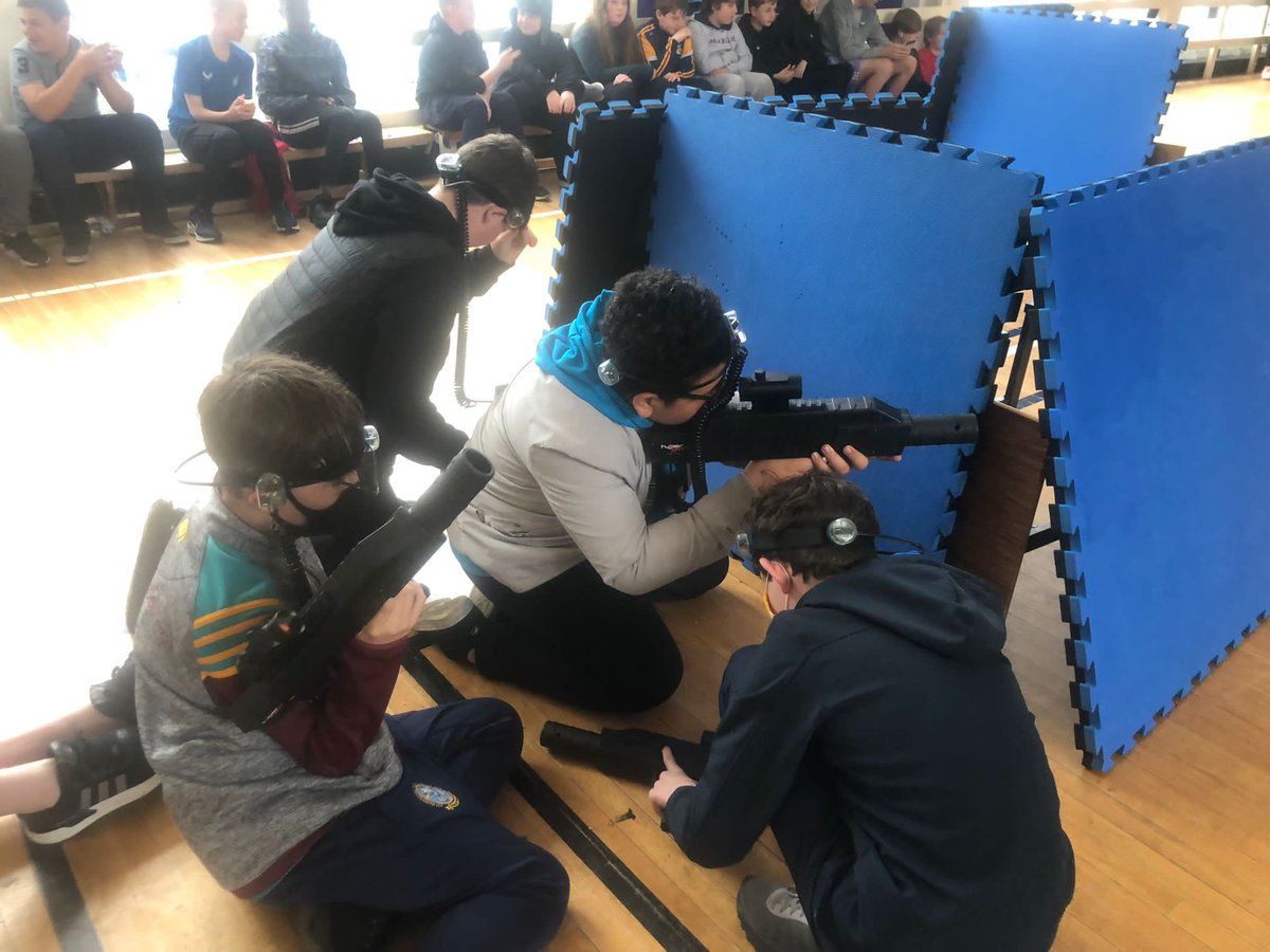 SaintsCollege's tweet photo. A great way to finish off this year with some fun activities in the school including laser tag, archery and nerf archery. Massive thank you to staff from @colinglenbelf who facilitated this!🏹🏹👏👏 https://t.co/ZJd35GNp6p