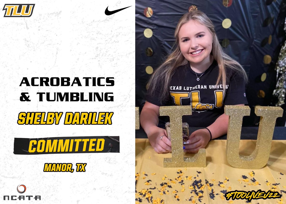 TLUAcroTumb's tweet photo. Please welcome our next signee, Shelby Darilek! Shelby is joining us from Manor, TX and has a background in cheerleading. Welcome to the family Shelby! We’re so excited to have you!
#PupsUp #TooLiveU22 @theNCATA https://t.co/qcQ5UVKvWE