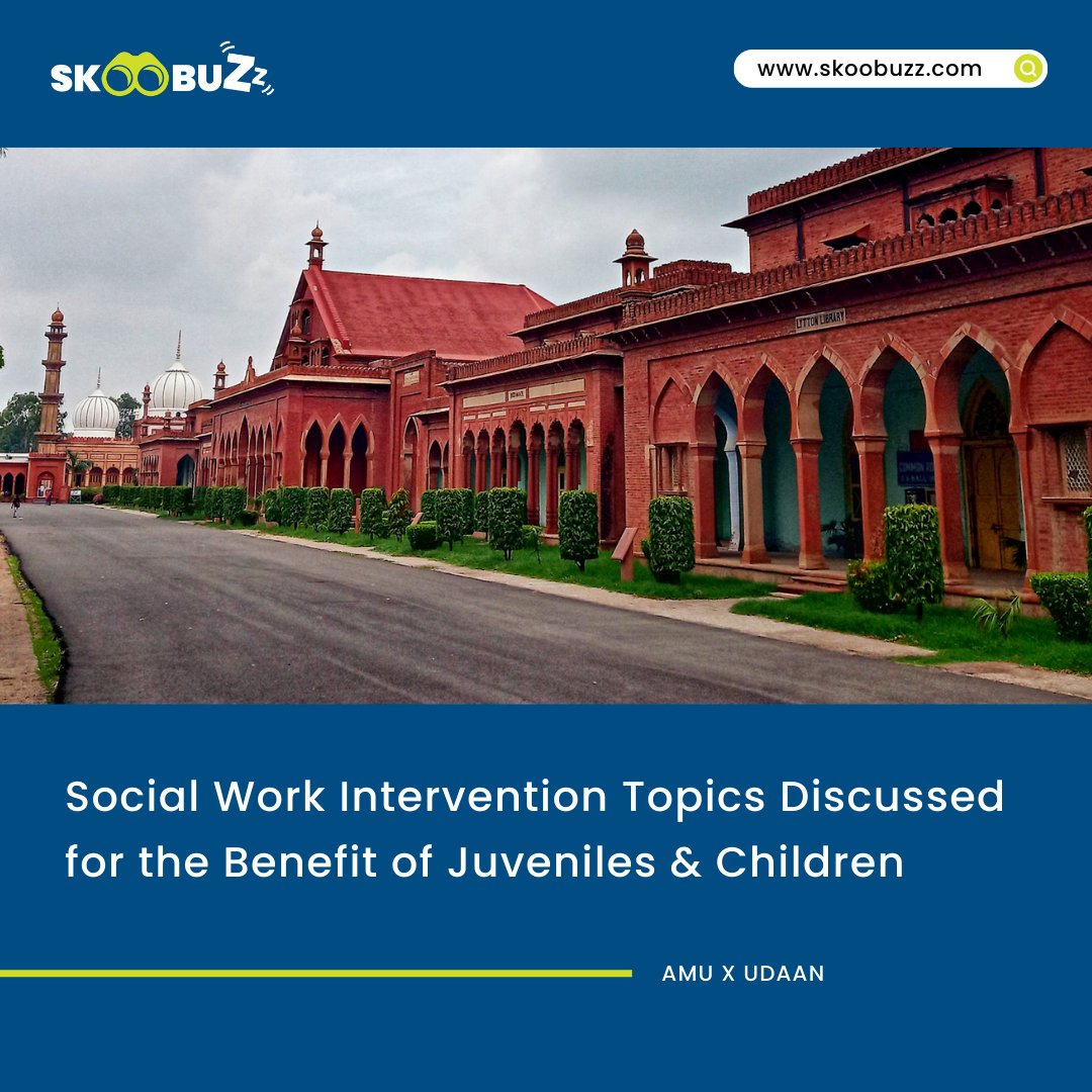 skoo_buzz's tweet photo. #AMU #AligarhMuslimUniversity and #Udaan society. organised a "Social Work intervention with children and juveniles"  for the welfare of children and Juveniles facing vices like #childlabour. Various welfare programs and schemes were discussed by #experts https://t.co/rnzRfruYbp