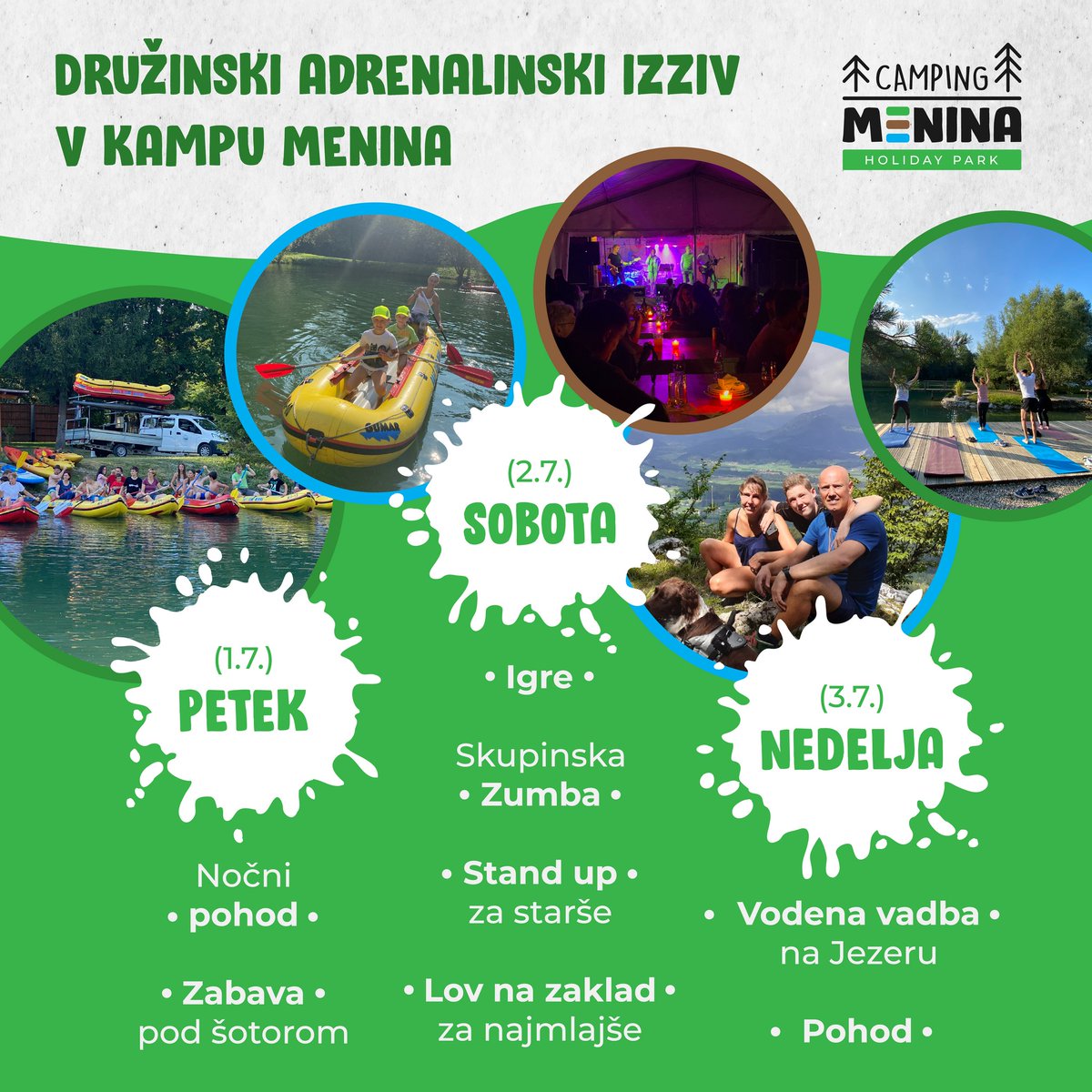 Prihajajoči vikend bo v kampu #Menina namenjen aktivnim družinam - vse se prične že v petek s koncertom skupine Koala Voice. Več o programu in cenah kampiranja ▶️ avtokampi.si/novice/kamp-me… 👍

<a href="/SavinjaSalek/">Visit Savinjska</a> 
<a href="/SloveniaInfo/">Feel Slovenia</a>