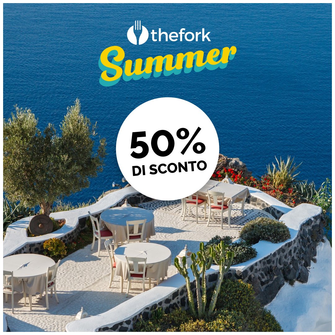 Se sei un vero #TheForkLover, lo sai già.⁣ 🌊 Sono aperte le prenotazioni del #TheForkSummer 🌊 ✨ Dal 1 luglio hai il 50% di sconto in migliaia di ristoranti in tutta Italia e in oltre 10.000 destinazioni europee! ✨ thefork.it