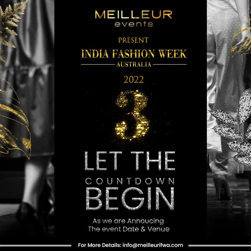 Let the countdown begin as we are announcing the event date and venue.
.
.
.
.
.
Follow Us @EventsMeilleur
.
.
.
.
#fashionevent #fashionevents #countdownbegins #countdown2022  #australia #fashionweek #australiafashion #meilleurevents #fashionlovers #fashiongram #fashionstyle