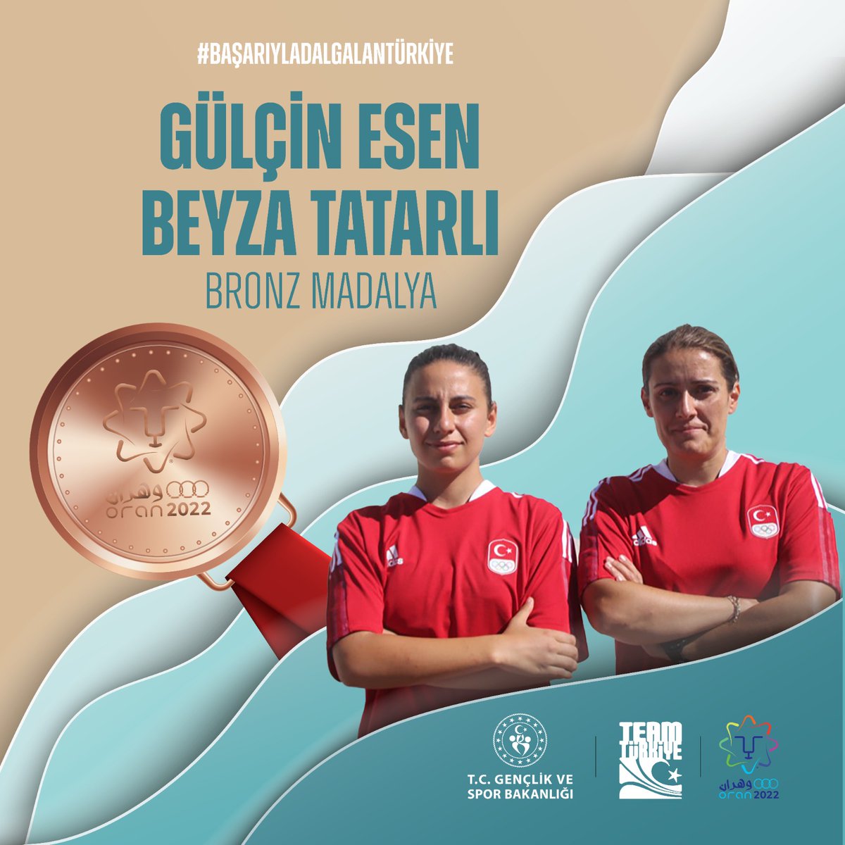 🇹🇷 GÜLÇİN VE BEYZA'DAN BRONZ MADALYA!

🥉 19. Akdeniz Oyunları'nda Bocce'de ülkemizi temsil eden Gülçin Esen &amp; Beyza Tatarlı ikilisi petank çift kadınlar kategorisinde Cezayirli rakiplerini yenerek bronz madalyanın sahibi oldu.

👏 Tebrikler Gülçin, tebrikler Beyza!