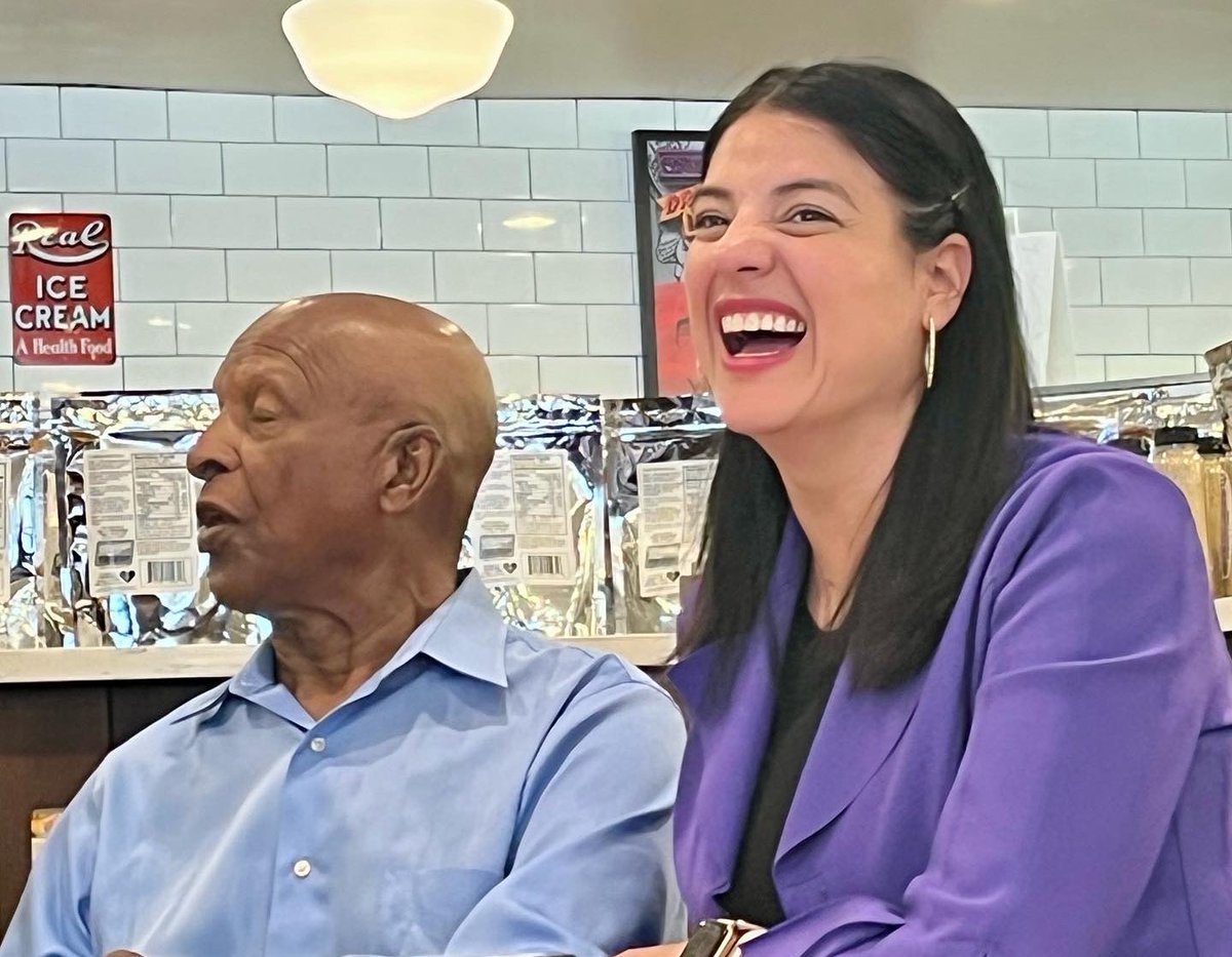 A time-honored #ElectionDay tradition: Lunch at <a href="/mannysdeli/">Manny's Deli</a>!

It was so wonderful to gather with #TeamValencia &amp; be in the presence of such loving &amp; encouraging energy today. Thank you all for your continued &amp; unwavering support.

Let’s get this W!!! 🙌🏽

#GoVote