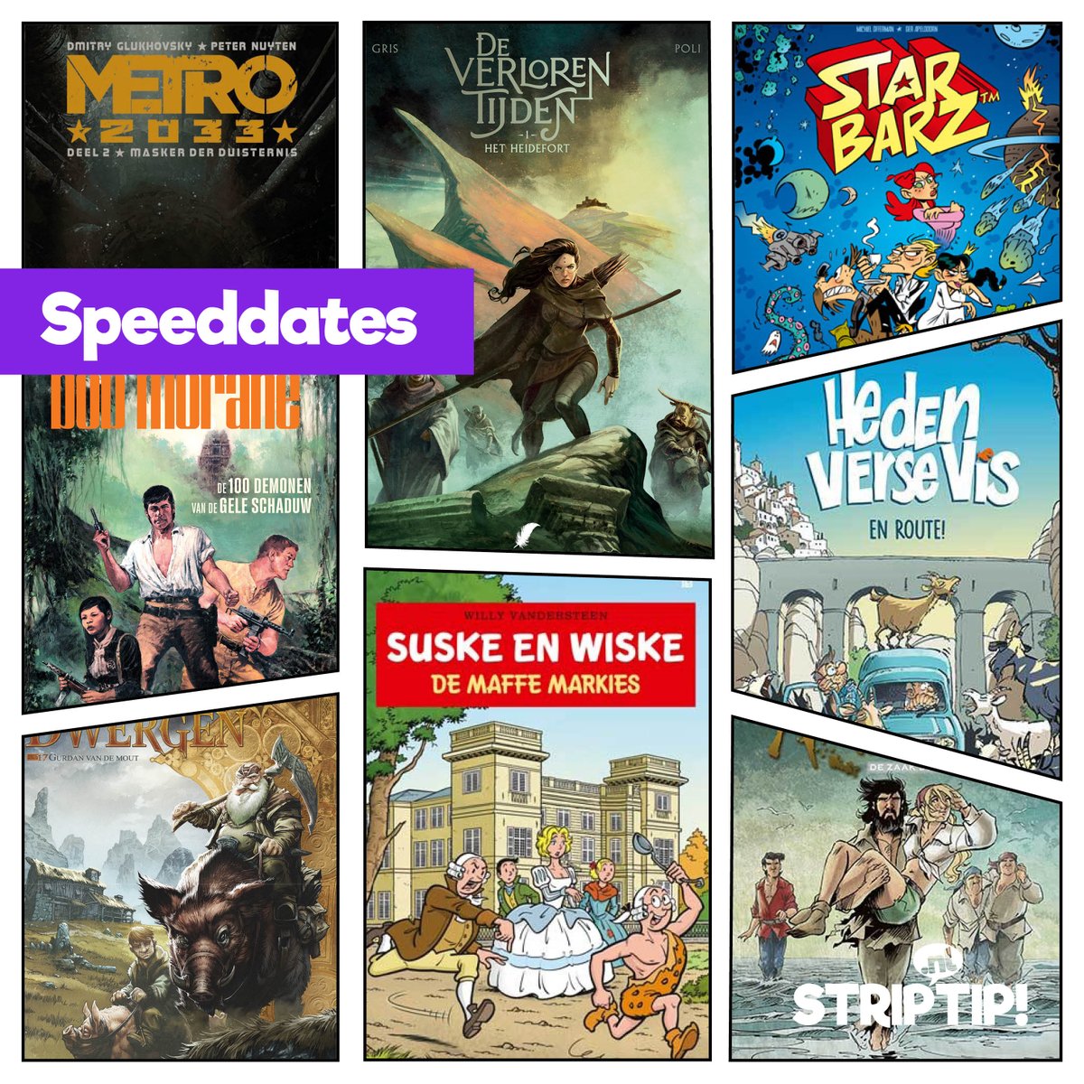 striptip's tweet photo. We hebben weer wat nieuwe juweeltjes op een rij gezet zodat je snel kunt checken wat er in de auto kan straks!

https://t.co/mzad0D6xj7 

#striptip #stripspeeddates #speeddates #strips #recensie #review #graphicnovel #stripboek #suskeenwiske #comicbook #amoras #hedenversevis https://t.co/7xtaoB6nqx