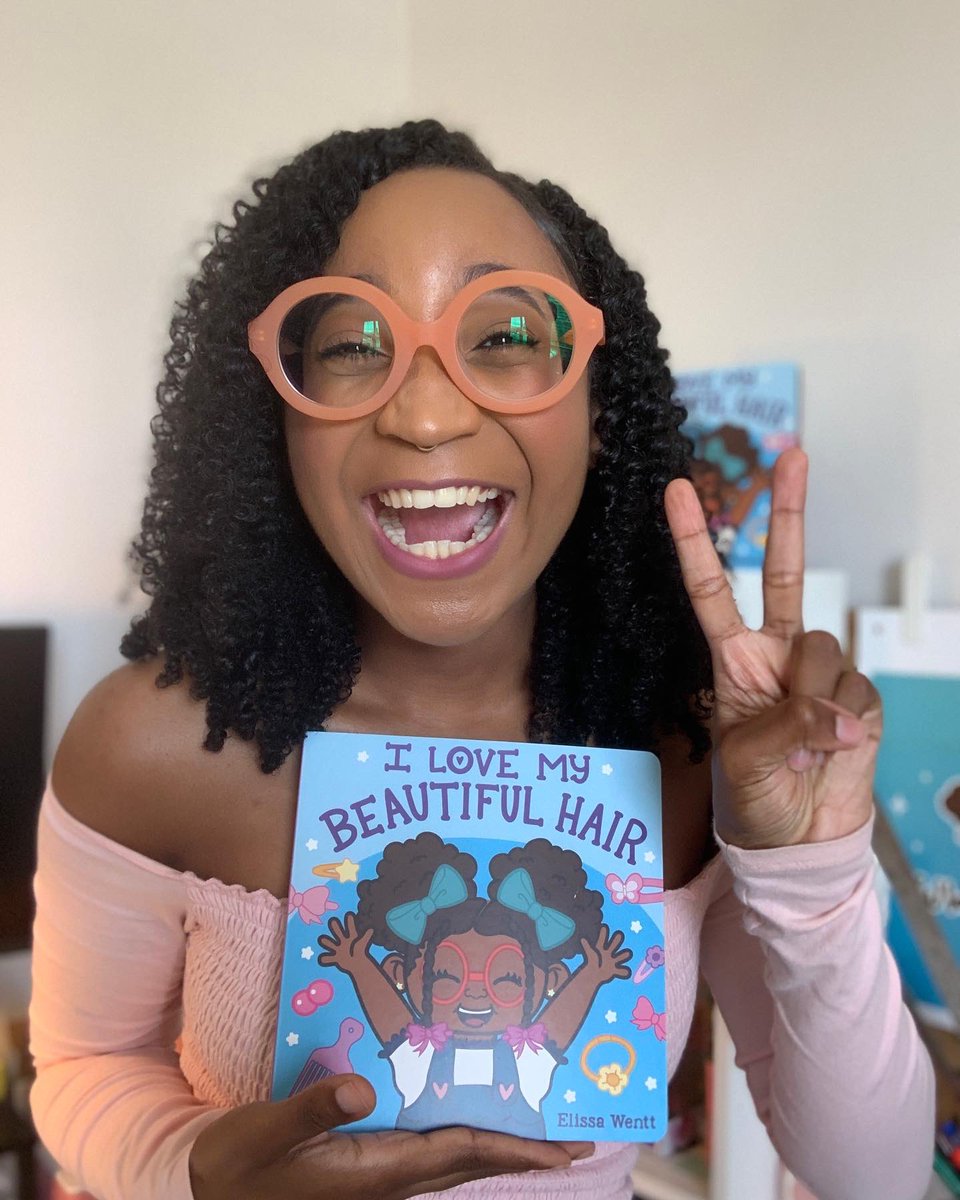 I’m officially a published author/illustrator! 🥹💖 My debut book I LOVE MY BEAUTIFUL HAIR has been published by @Scholastic TODAY! I bought orange glasses to look like my character @ejwalrus from @zennioptical to celebrate!🎉✨ #blackauthor #pubday #kidslit