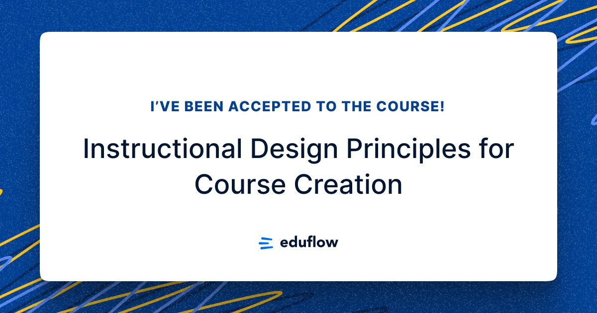 AnalisaHamdan's tweet image. Alhamdulillah. I am so excited that I have been accepted to the course. Thanks #eduflow