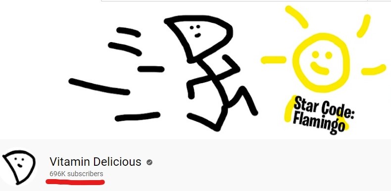 FlarbyD's tweet photo. @VitaminGigachad 696k Subs! https://t.co/QHleHM0fQs