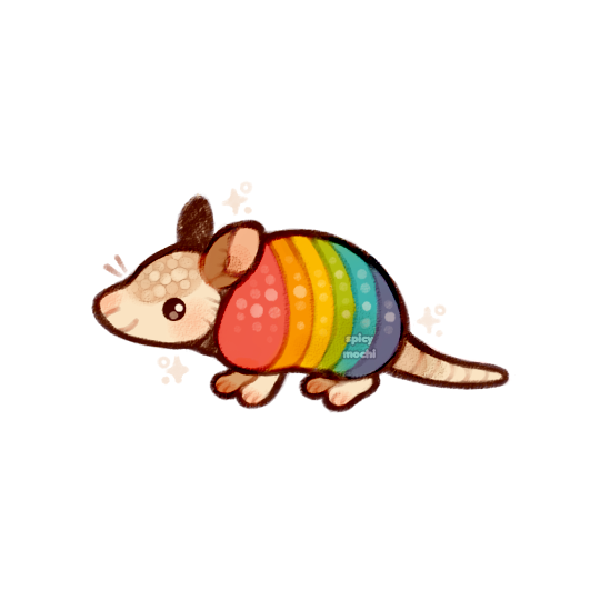 「rainbow armadillo 🌈 」|Spicymochiのイラスト