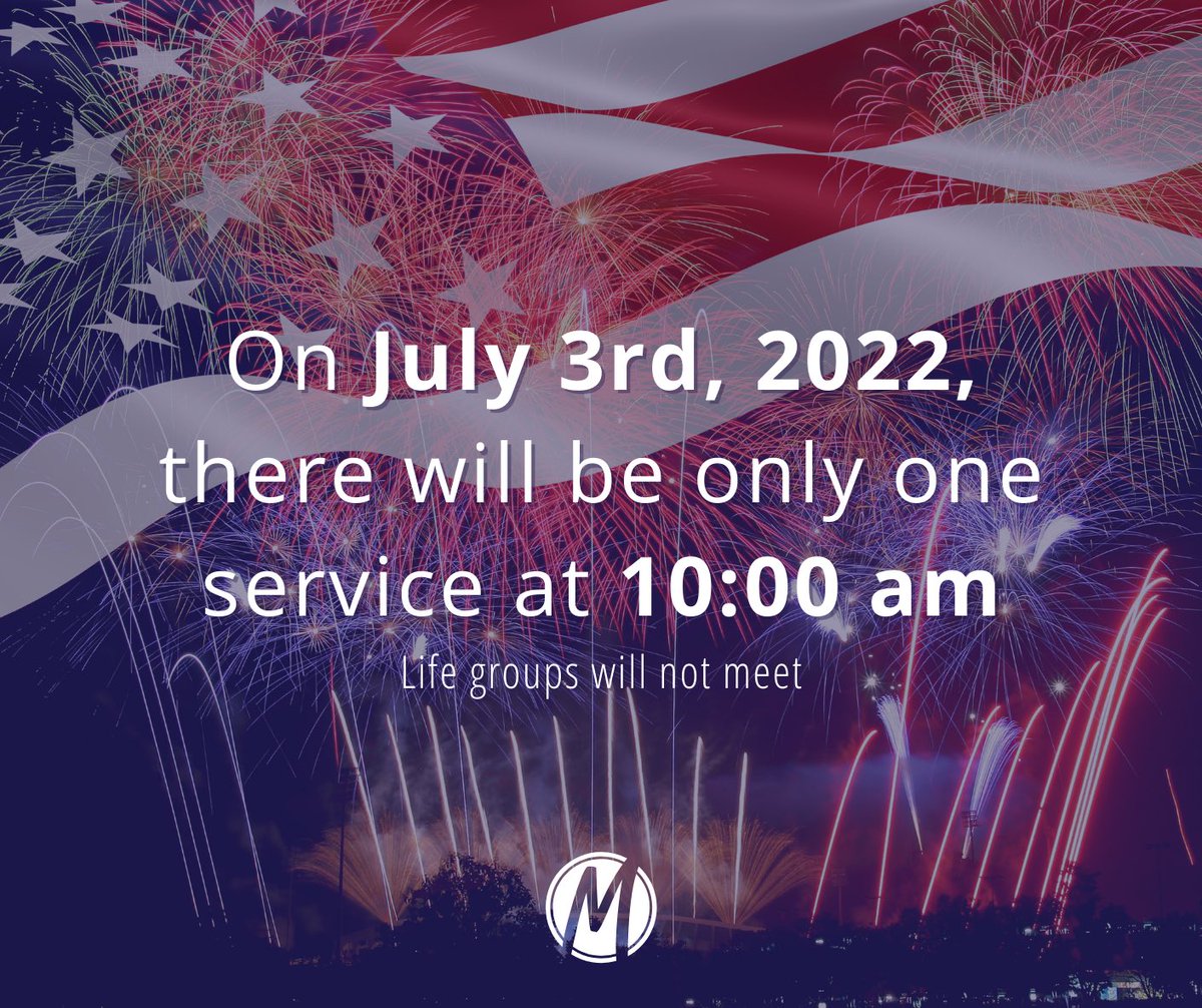 We will see everyone Sunday!
