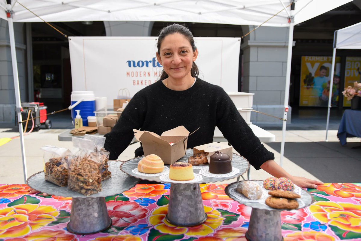foodwiseorg's tweet photo. Norte 54, recently named one of the Bay Areaโs best bakeries by @SFChronicleFood is at the #farmersmarket! Visit Raquel today at the Ferry Plaza Farmers Market (10am-2pm), on Thursday @MissionMercado (3-7pm), and on July 10 at #FoodwiseSummerBash! https://t.co/QzhXDOIyB6