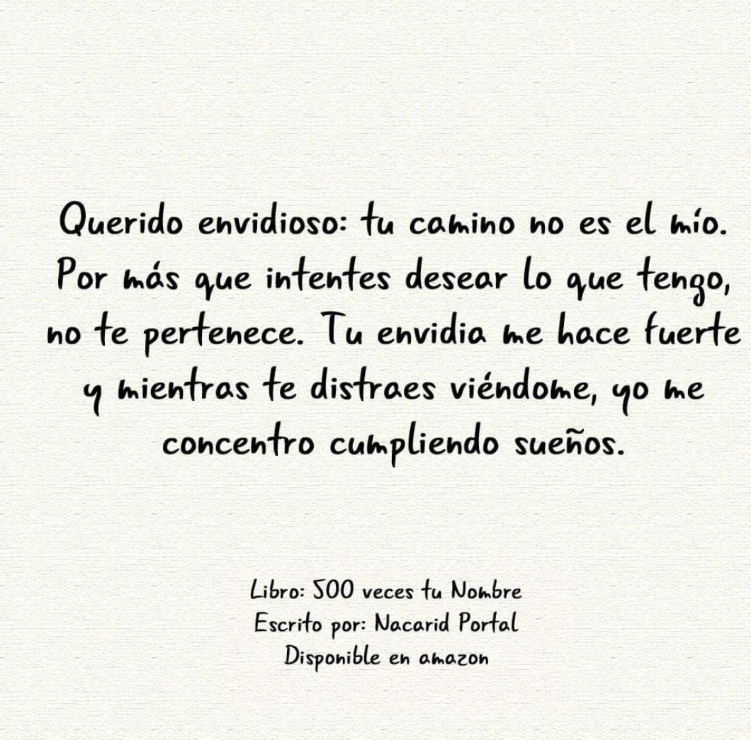 No vivan comiendo las espaldas de otro ni desean sus cosas vivan las suyas y sus metas propias. https://t.co/B6sv3L4Uhg