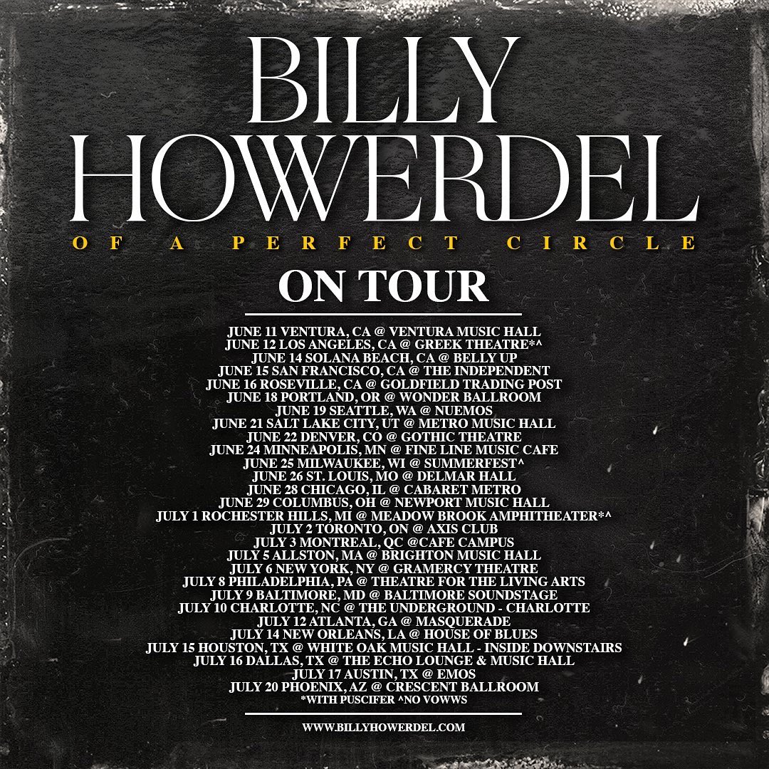 Rise Records (@riserecords) on Twitter photo Hear <a href="/BillyHowerdel/">Billy Howerdel</a>'s new album #WhatNormalWas live on his current headlining tour. Tickets available at BillyHowerdel.com Hear <a href="/BillyHowerdel/">Billy Howerdel</a>'s new album #WhatNormalWas live on his current headlining tour. Tickets available at BillyHowerdel.com