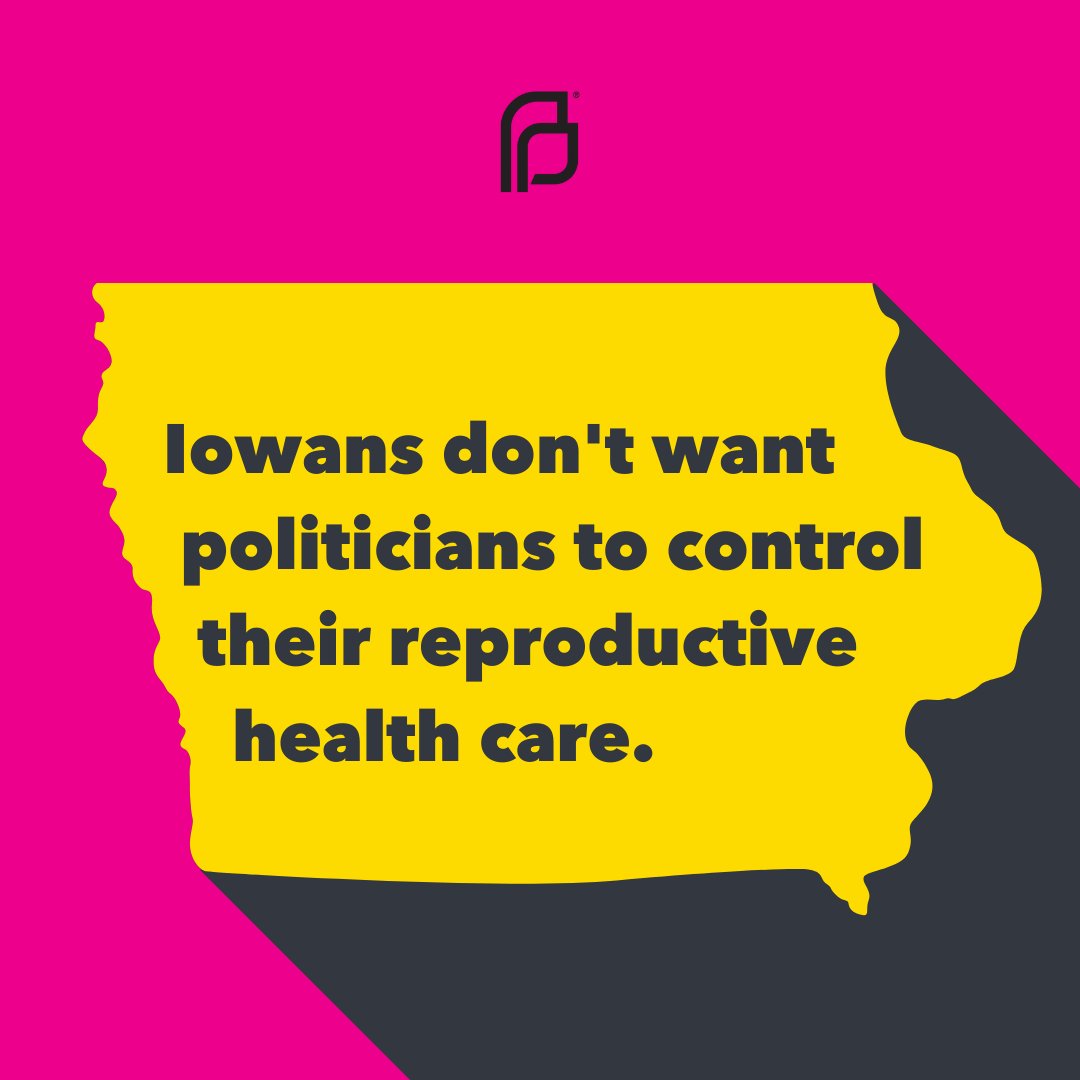 ppadvocatesia's tweet photo. Iowans deserve the right to control their bodies and futures. Today, Gov. Kim Reynolds asked the state’s courts to reinstate a six-week abortion ban that was previously ruled unconstitutional. If allowed, the ban would effectively eliminate safe, legal abortion in Iowa. https://t.co/xf63P2UNCp